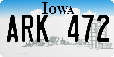 IA license plate ARK472