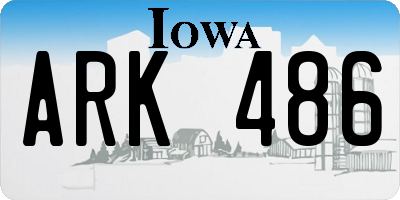 IA license plate ARK486