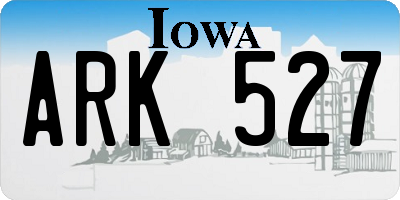 IA license plate ARK527