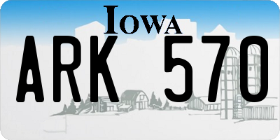 IA license plate ARK570