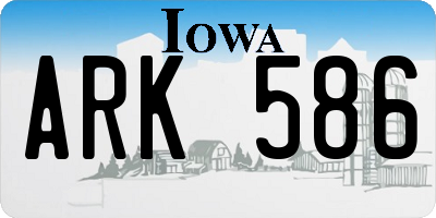 IA license plate ARK586