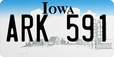 IA license plate ARK591