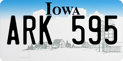 IA license plate ARK595