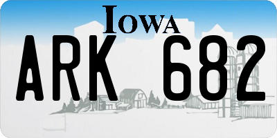 IA license plate ARK682