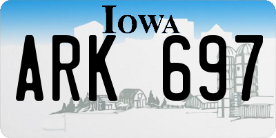 IA license plate ARK697