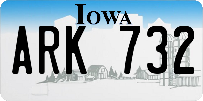 IA license plate ARK732