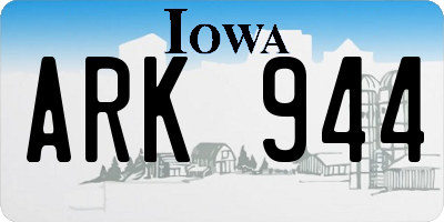 IA license plate ARK944