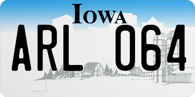 IA license plate ARL064