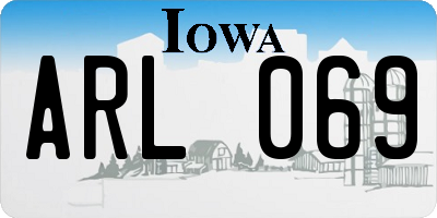 IA license plate ARL069