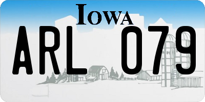 IA license plate ARL079
