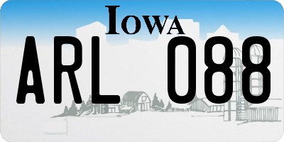 IA license plate ARL088