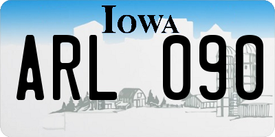 IA license plate ARL090
