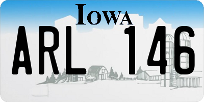 IA license plate ARL146