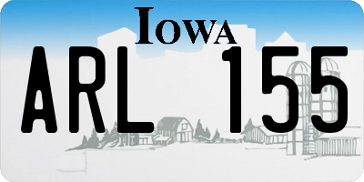 IA license plate ARL155
