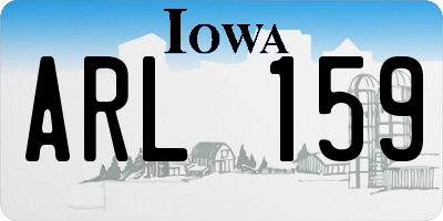 IA license plate ARL159