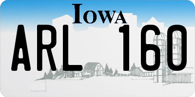 IA license plate ARL160