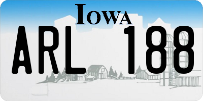IA license plate ARL188