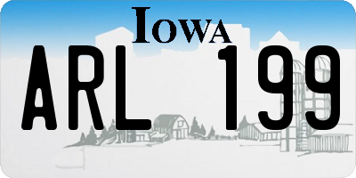 IA license plate ARL199