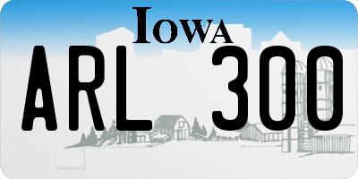 IA license plate ARL300