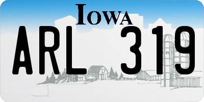 IA license plate ARL319