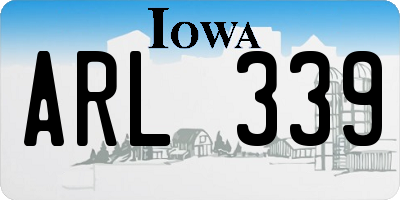 IA license plate ARL339