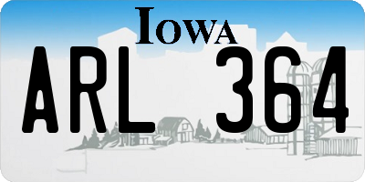 IA license plate ARL364
