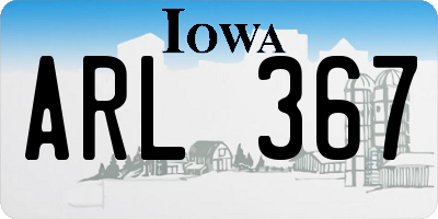 IA license plate ARL367