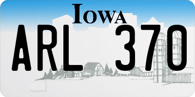 IA license plate ARL370
