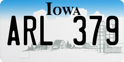 IA license plate ARL379