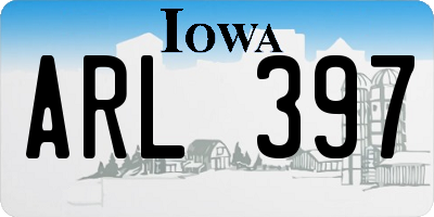 IA license plate ARL397