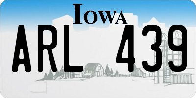 IA license plate ARL439