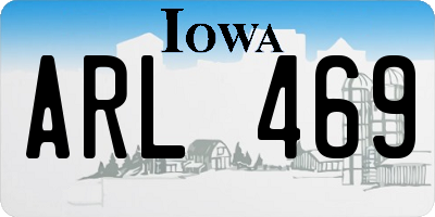 IA license plate ARL469