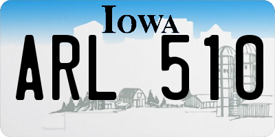 IA license plate ARL510