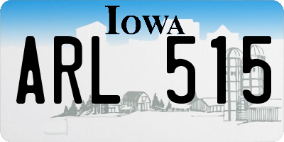 IA license plate ARL515