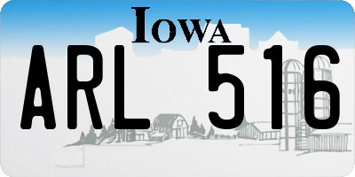 IA license plate ARL516