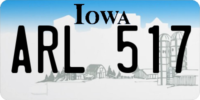 IA license plate ARL517