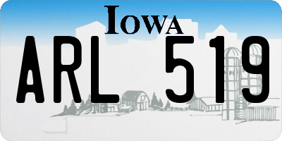 IA license plate ARL519