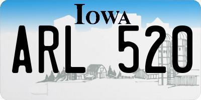 IA license plate ARL520