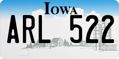 IA license plate ARL522