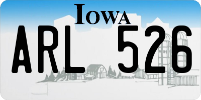 IA license plate ARL526