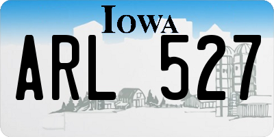 IA license plate ARL527