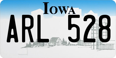 IA license plate ARL528