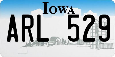 IA license plate ARL529
