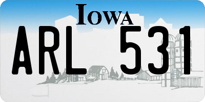 IA license plate ARL531