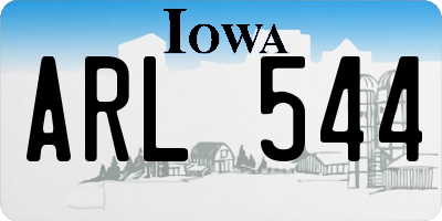IA license plate ARL544