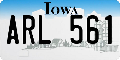 IA license plate ARL561