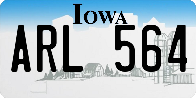 IA license plate ARL564