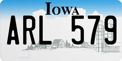 IA license plate ARL579