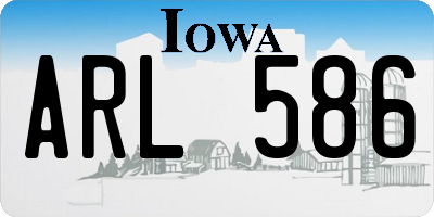 IA license plate ARL586