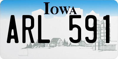 IA license plate ARL591